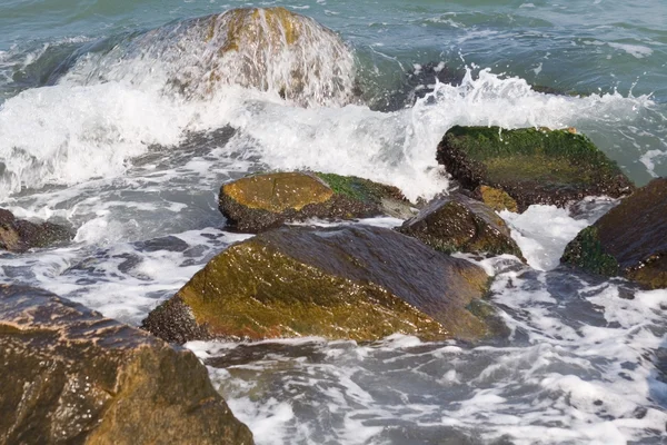 岩の上の水のクラッシュ — ストック写真