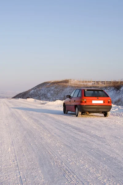 Tehlikeli kış yol — Stok fotoğraf