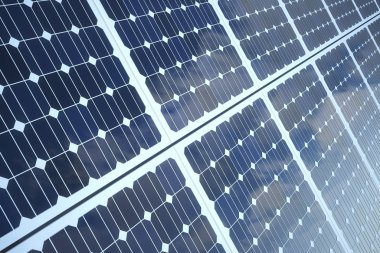 Beyaz fotovoltaik panel izole