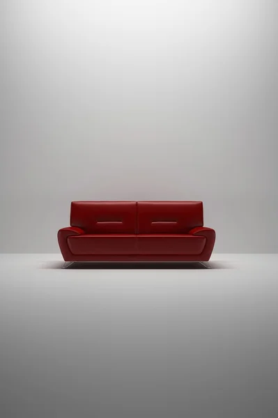 Sfondo Parete bianca con divano — Foto Stock