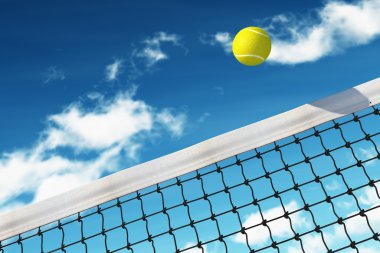 Tennis Ball over Net
