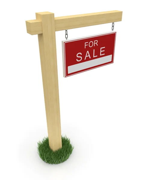 For sale sign with path — Stock Photo, Image