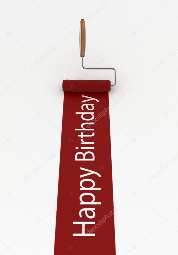 Happy Birthday In Roller Painter Stock Photo By C Chromatika2