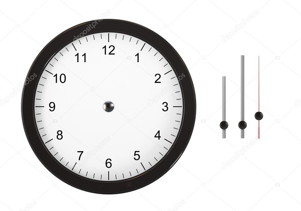 Reloj con manos separadas Foto de stock 12660520 chromatika2