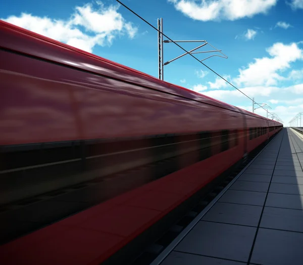 Hochgeschwindigkeitszug im Bahnhof — Stockfoto