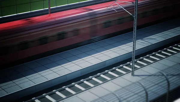 Treno ad alta velocità in stazione — Foto Stock