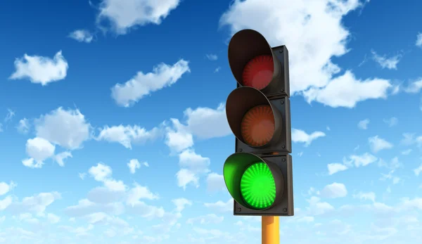 Zelený semafor — Stock fotografie