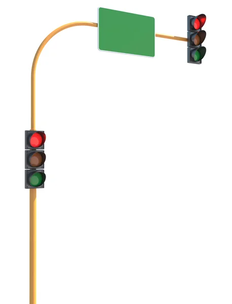 Semáforo vermelho em fundo isolado — Fotografia de Stock