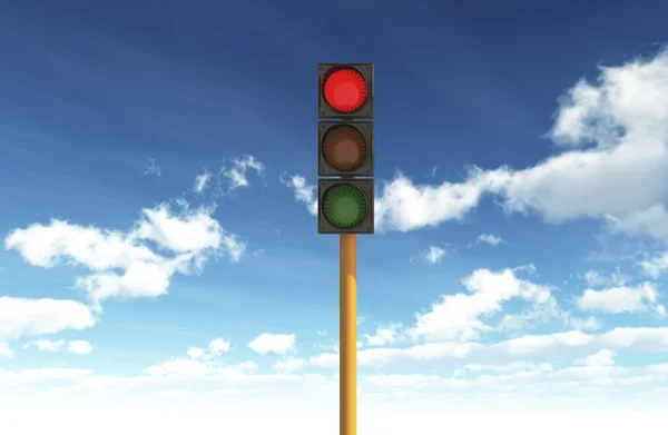 Červená semafor — Stock fotografie
