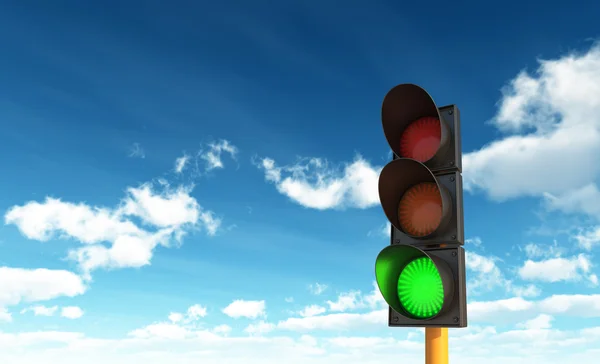 Zielone światło drogowe — Zdjęcie stockowe