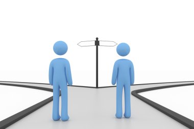 seçim kavşak işareti ile erkekler