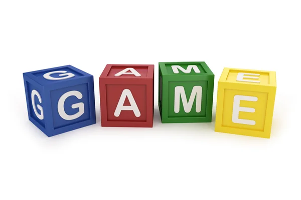 Toy Block with Game Word — Stock Photo, Image