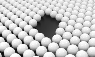 çeşitli küreler arasında delik