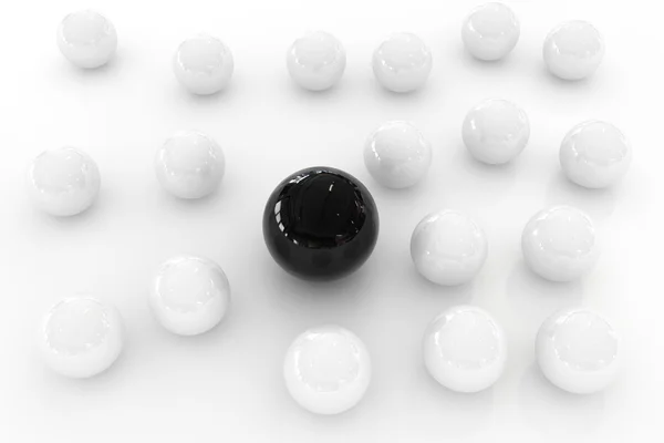 Sphère noir et blanc — Photo