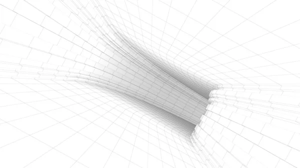 Архитектурный тоннель Wireframe — стоковое фото