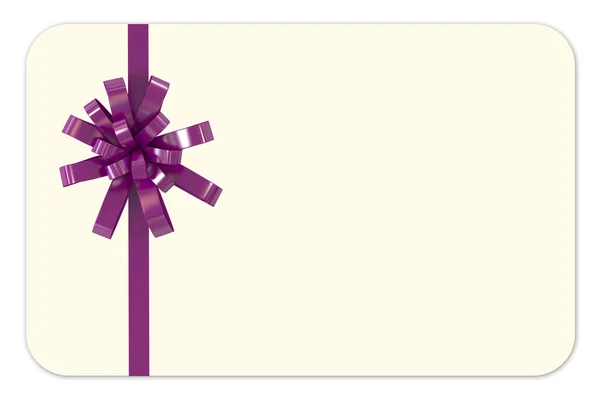 Gift Card con nastro viola — Foto Stock