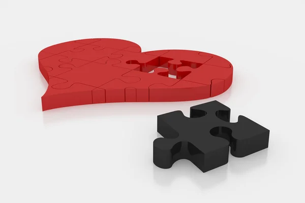 Puzzle corazón — Foto de Stock