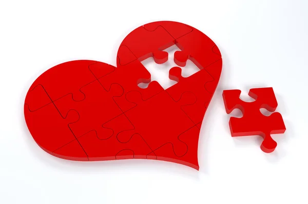 Puzzle del cuore — Foto Stock