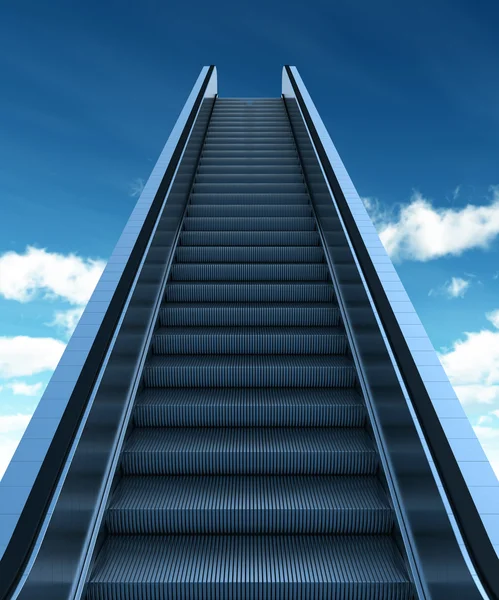 Лифт в небо с обрезкой пути — стоковое фото