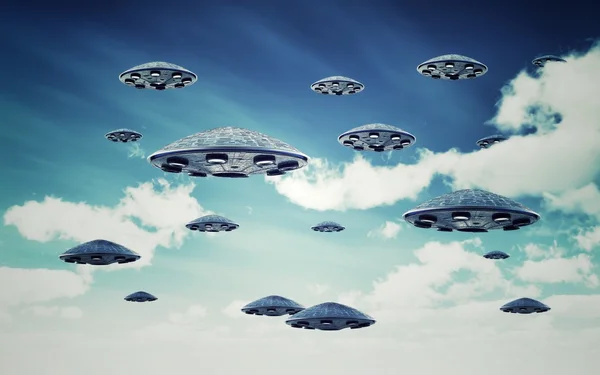 UFO在天空中 — 图库照片