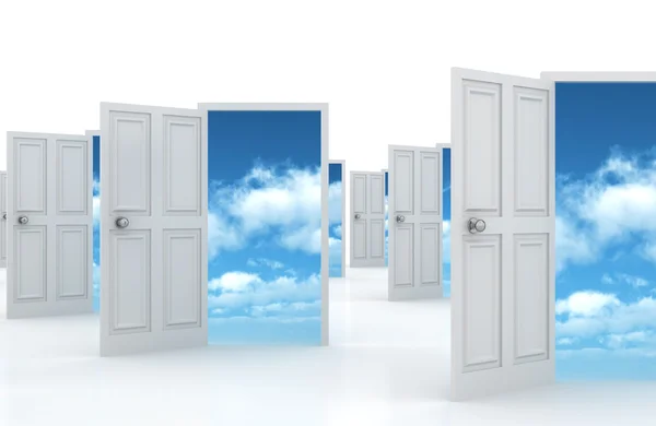 Sky in the Door — Stock Photo, Image