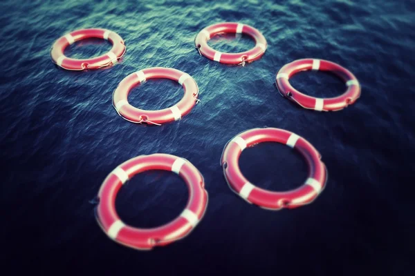 Lifesavers in the sea — Stock Photo, Image