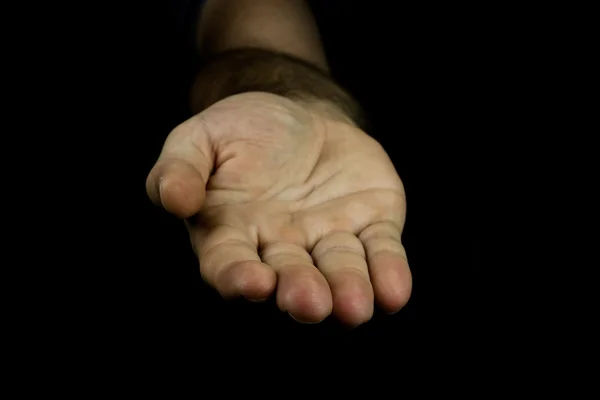 Handen reiken naar camera — Stockfoto