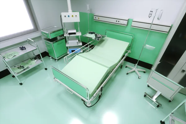 Cama vazia em um quarto de hospital — Fotografia de Stock