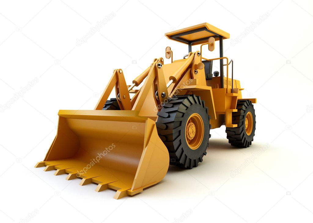 Front end loader isolated on white