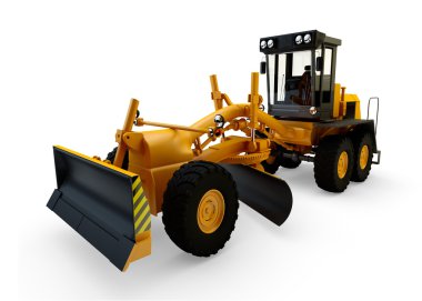 sınıf öğrencisi makine üzerinde beyaz bacground izole