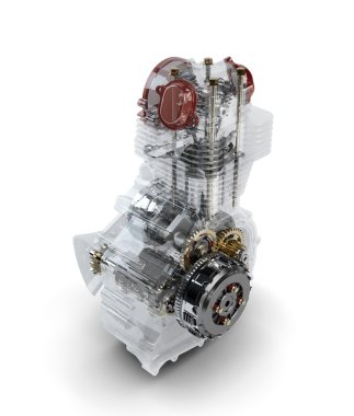 şeffaf durumda isol monte motosiklet performans motoru