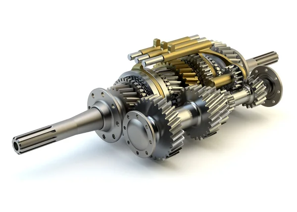 Speed gearbox on isolated background — Stock Photo, Image