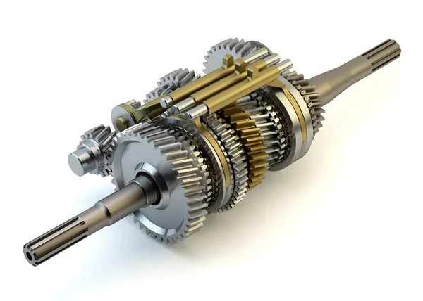 Speed gearbox on isolated background — Stock Photo, Image