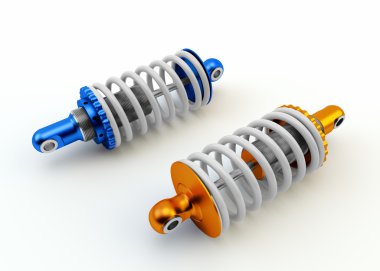 Spor Amortisörler, beyaz zemin üzerine izole