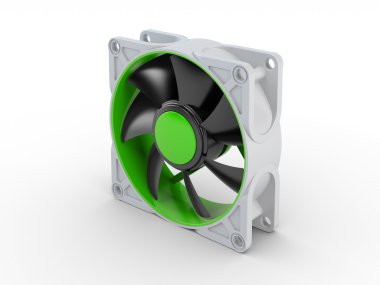 soğutma fanı beyaz zemin üzerine izole bilgisayar performansı