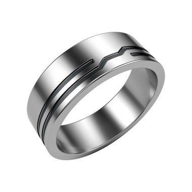 Gümüş Yüzük beyaz izole