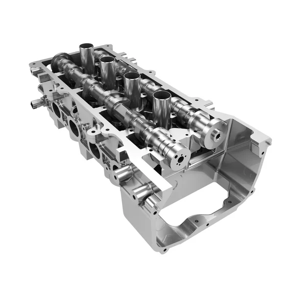 Car engine cylinder head isolated on white background — Stock Photo, Image