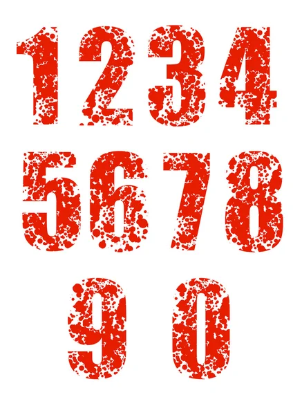 Червоні цифри — стоковий вектор