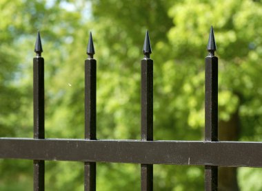 siyah boyalı demir çit