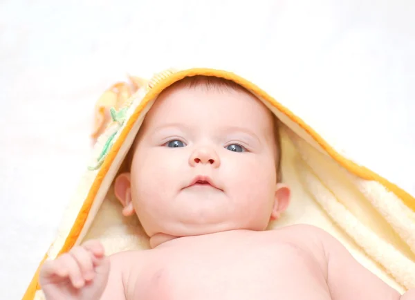 Baby girl after the bath — Stock Photo, Image