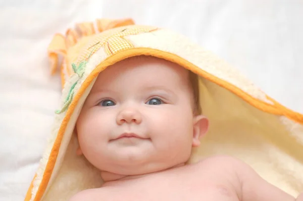 Baby girl after the bath — Stock Photo, Image