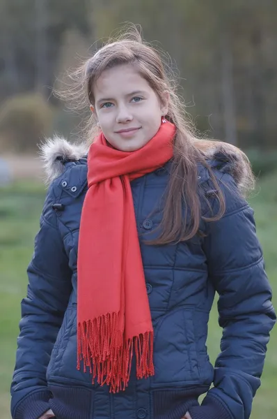 Portrait of beautiful teenage girl — Stock Photo, Image