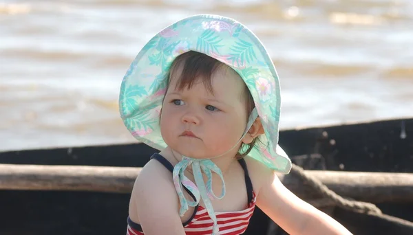 Bebê na praia — Fotografia de Stock