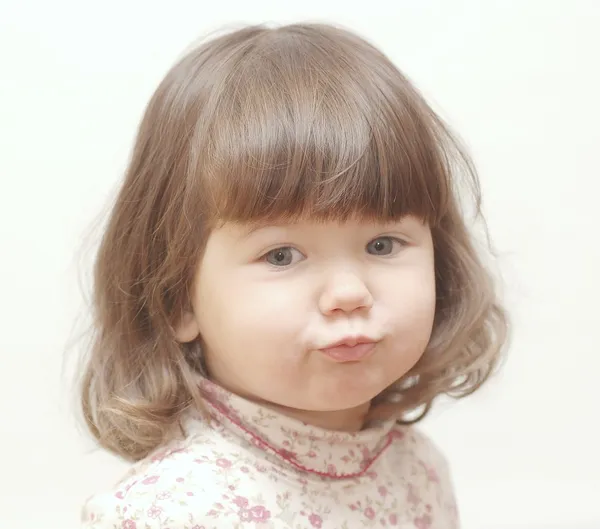Portrait of beautiful baby girl — Stock Photo, Image