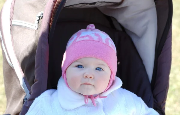 Beautiful baby in carriage — Stock Photo, Image