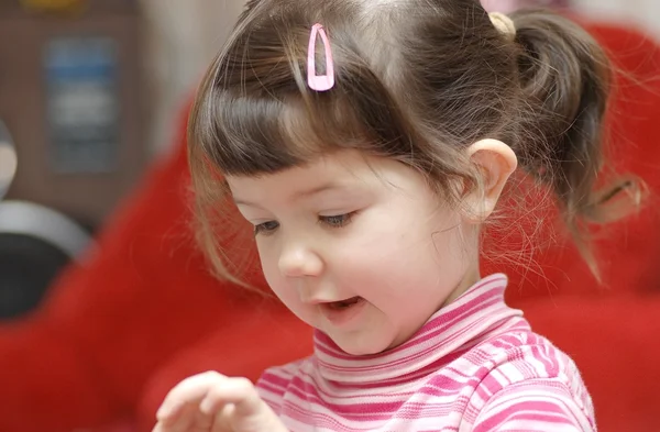 Portrait of beautiful baby girl — Stock Photo, Image