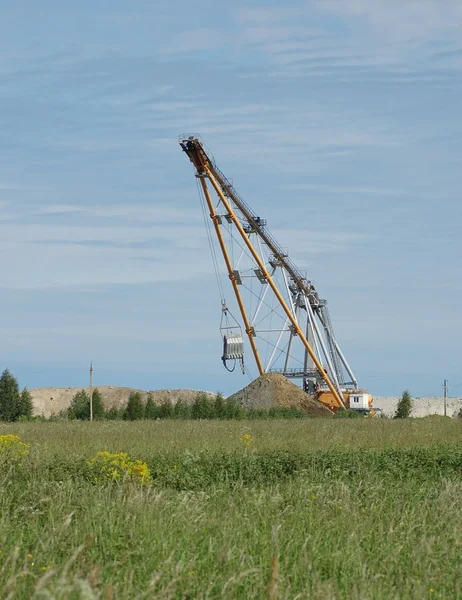 Dragline in fossa aperta — Foto Stock