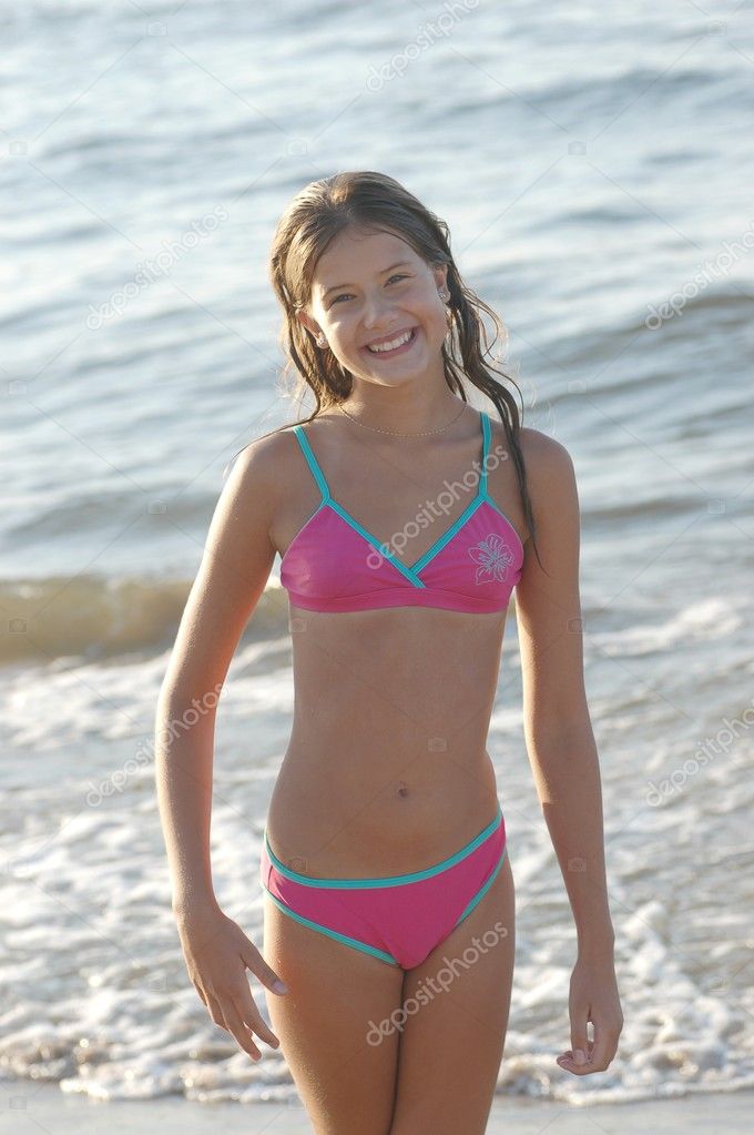 Portrait of beautiful teenage girl on the beach Stock Photo by ©koer  13264560