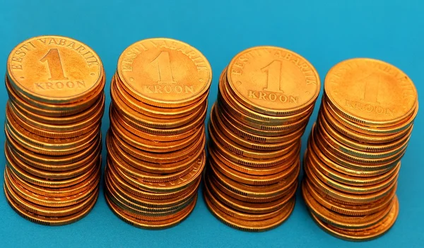 Column of coins — Stock Photo, Image