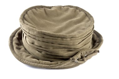 beyaz izole kış şapka